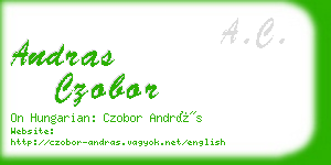 andras czobor business card